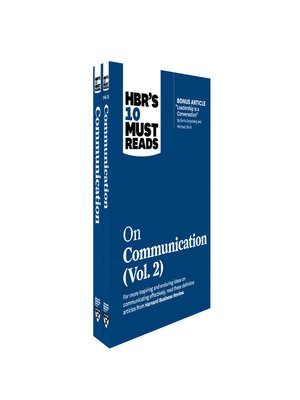 cover image of HBR's 10 Must Reads on Communication 2-Volume Collection